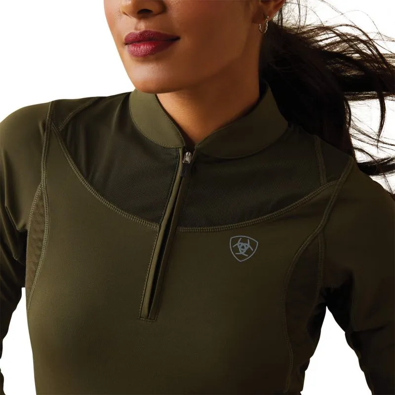 Ariat Ascent Quarter Zip Ladies Baselayer  - Relic-3