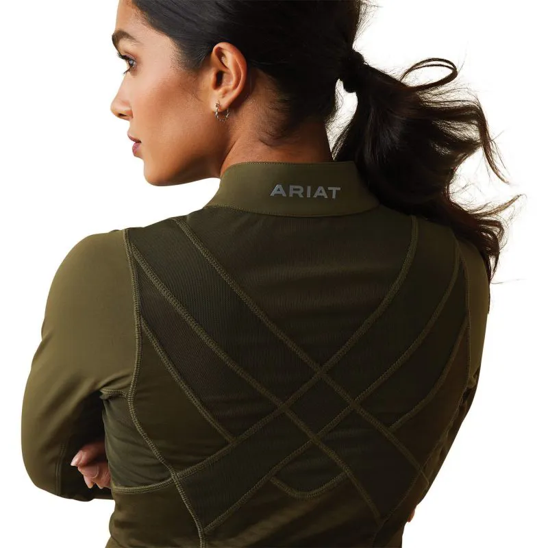 Ariat Ascent Quarter Zip Ladies Baselayer  - Relic-4