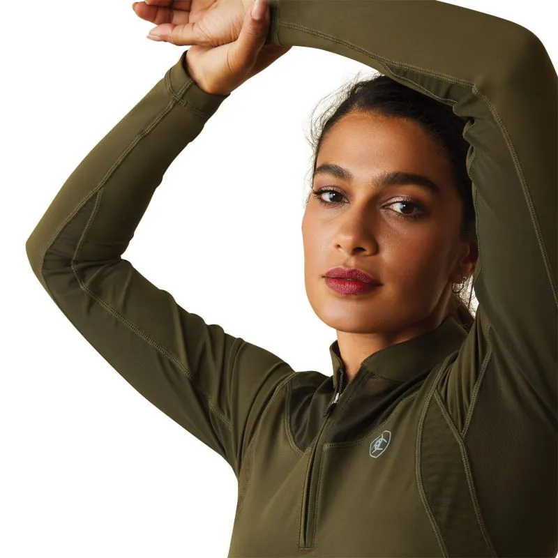 Ariat Ascent Quarter Zip Ladies Baselayer  - Relic-6