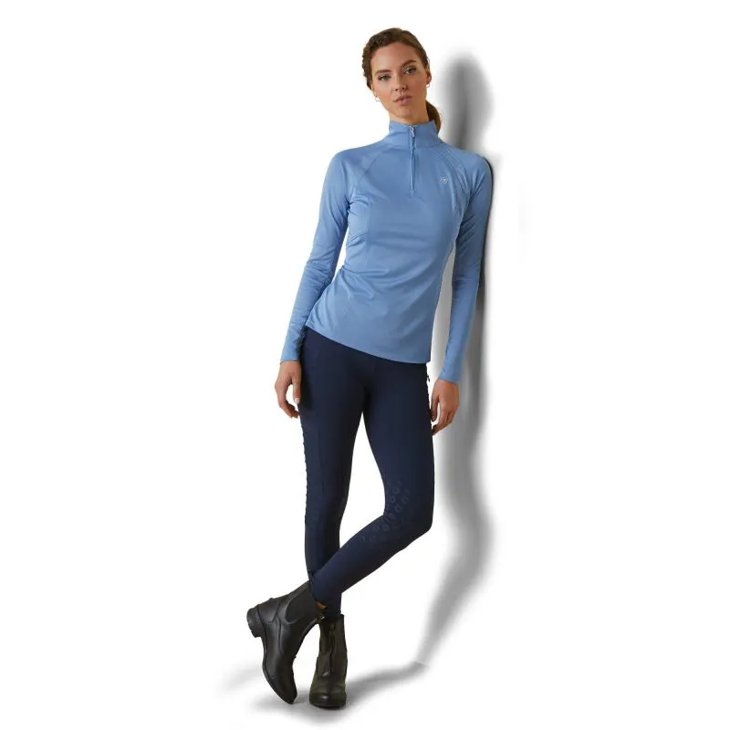 Ariat Sunstopper 2.0 Quarter Zip Ladies Baselayer - Ashleigh Blue