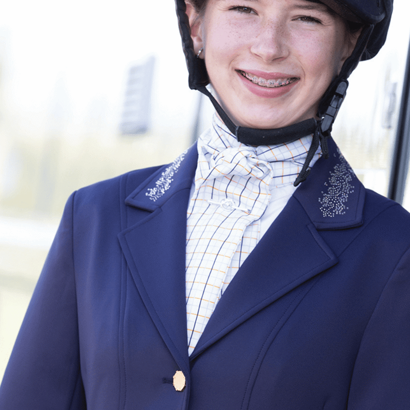 Equetech Pony Club Ready-Tied Stock - White-2