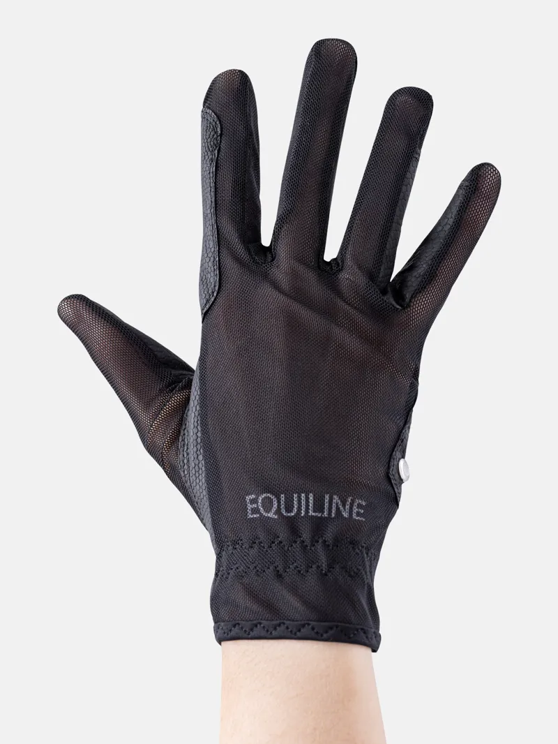 Equiline Guant Summer Riding Gloves - Black