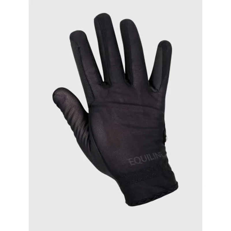 Equiline Summer Riding Gloves - Black