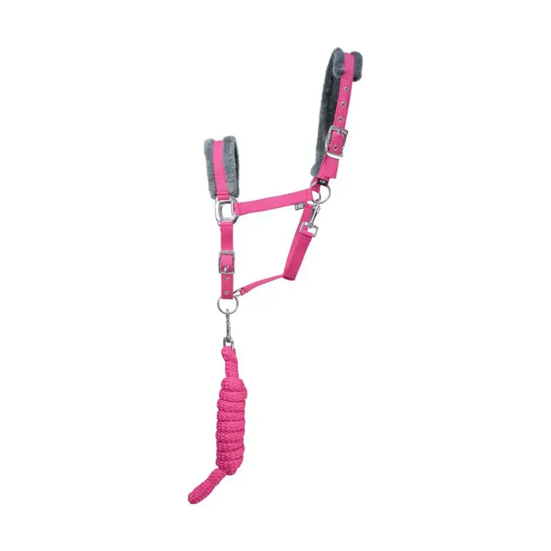 Hy Equestrian Sport Active Head Collar and Lead Rope - Bubblegum Pink