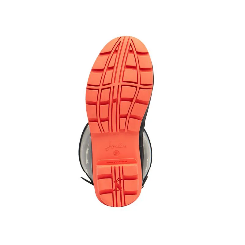 Joules Printed Wellies With Adjustable Back Gusset Ladies Navy Beach Dogs Size 3 - Navy Beach Dogs-5