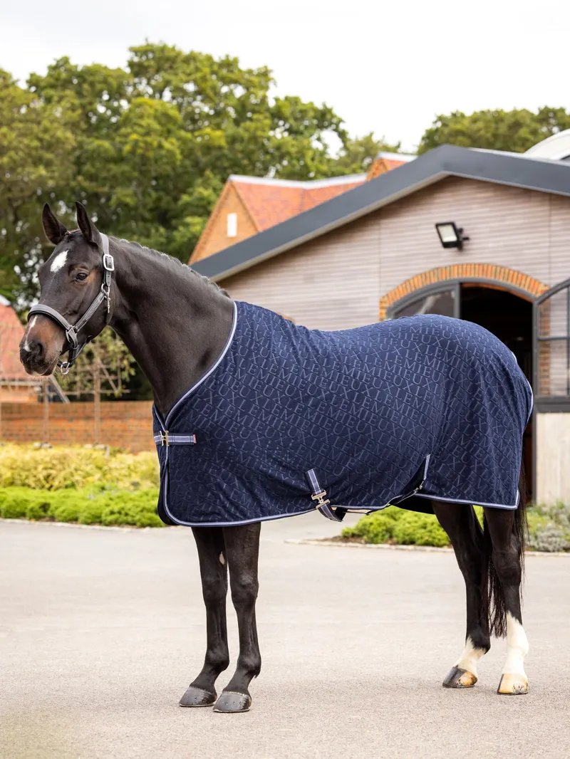 LeMieux Arika Monogram Fleece Rug - Navy