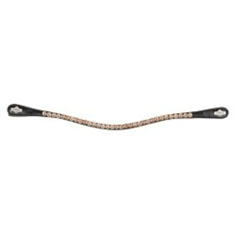 LeMieux Classic Diamante Browband - Full - Black/Rose