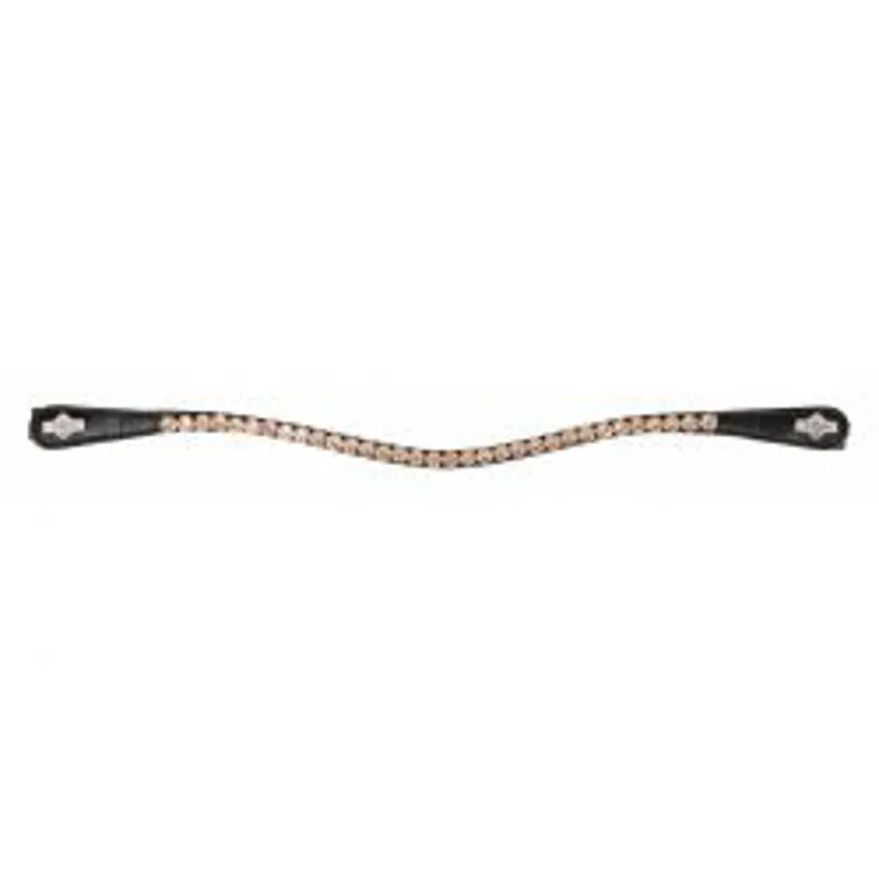 LeMieux Classic Diamante Browband - Full - Brown/Rose