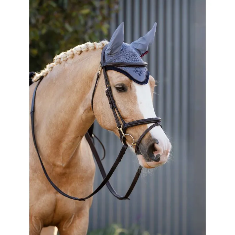 LeMieux Classic Fly Hood - Large - Jay Blue-1