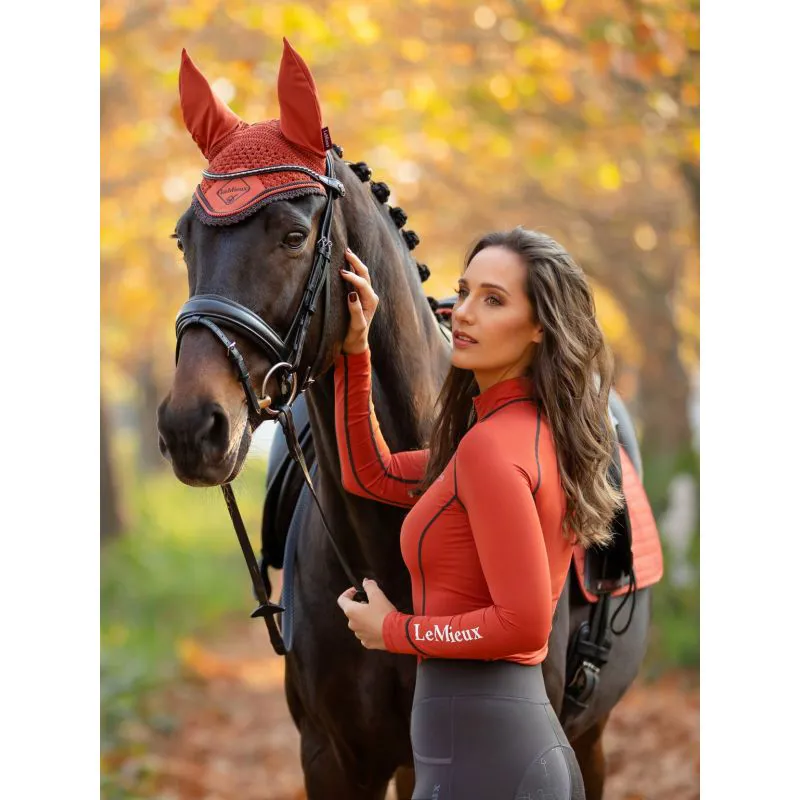 LeMieux Classic Fly Hood - Large - Sienna-1