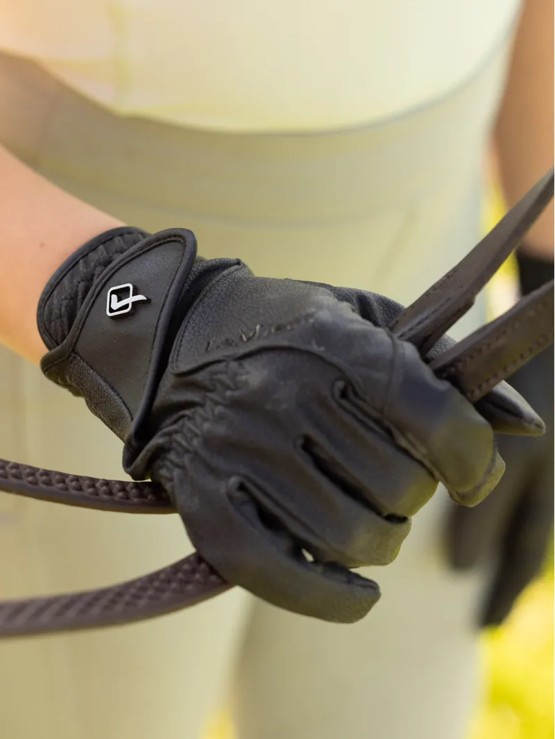 LeMieux Close Contact Gloves - Black-2
