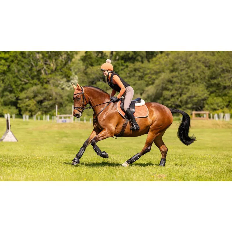 LeMieux Suede Close Contact Square - Apricot - S/M-1