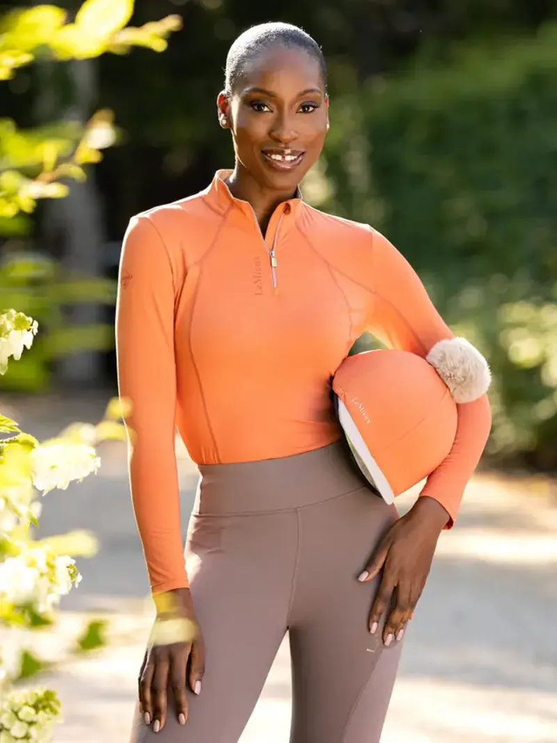 LeMieux Pom Hat Silk - Apricot-1