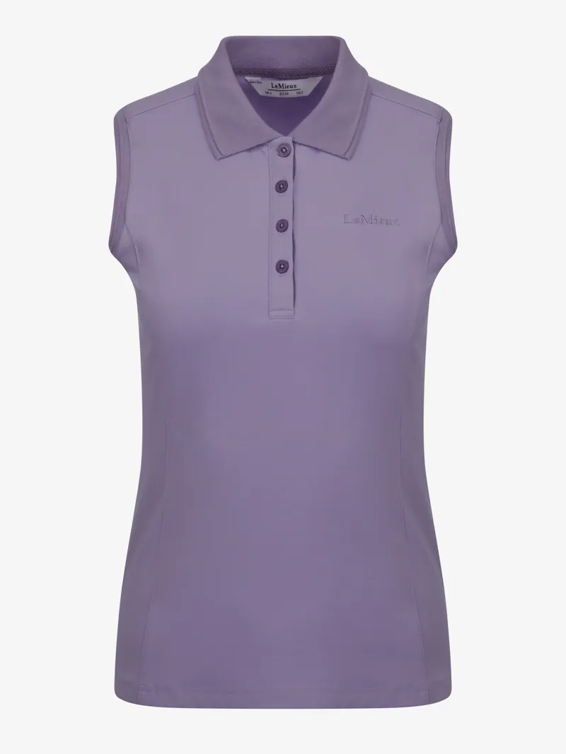 LeMieux Sleeveless Polo Shirt - Iris - 18