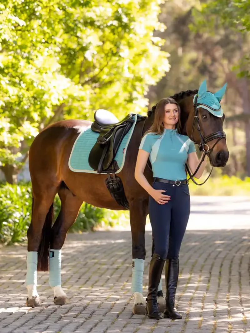LeMieux Suede Dressage Square - Lagoon - L-1