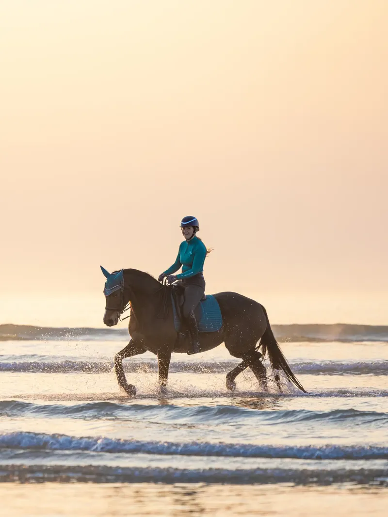 LeMieux Suede Dressage Square - Peacock - L-1