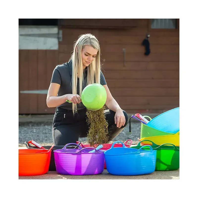 Red Gorilla Shallow Feed Bucket - Yellow