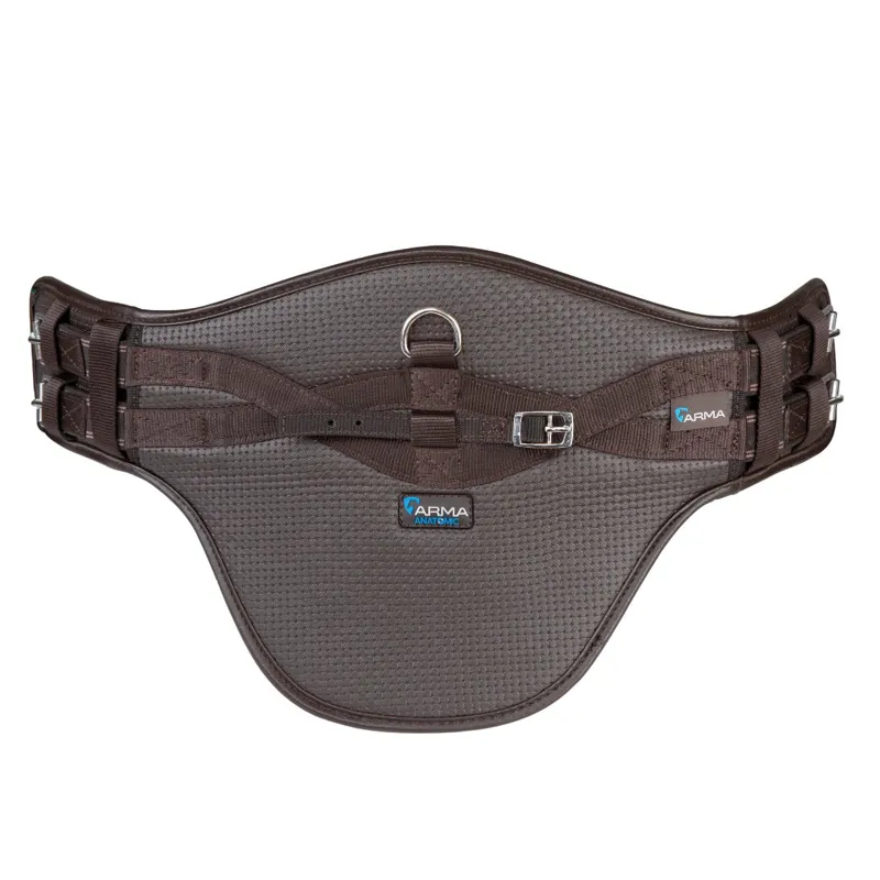 Shires ARMA Anti-Chafe Short Stud Girth Elastic - Brown-1