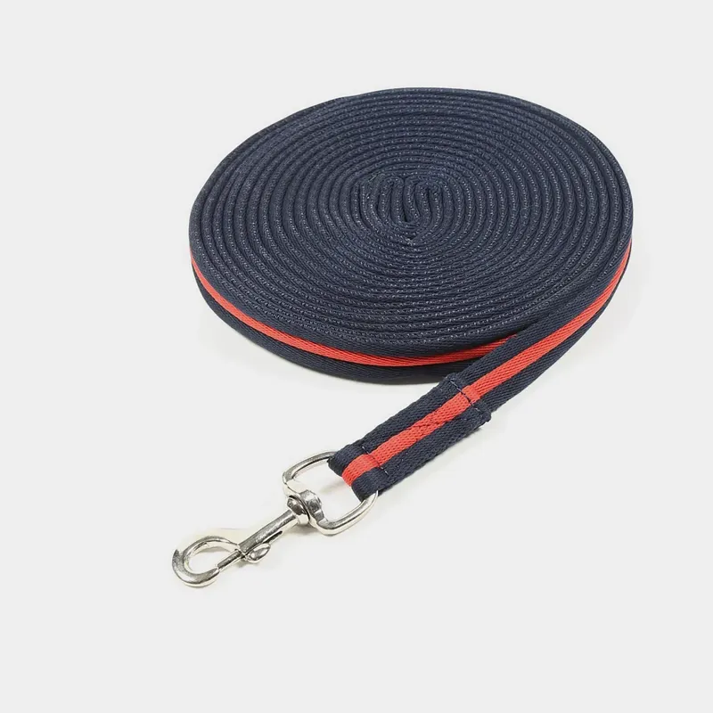 Shires Arma Cushion Web Lunge Line - Navy/Red