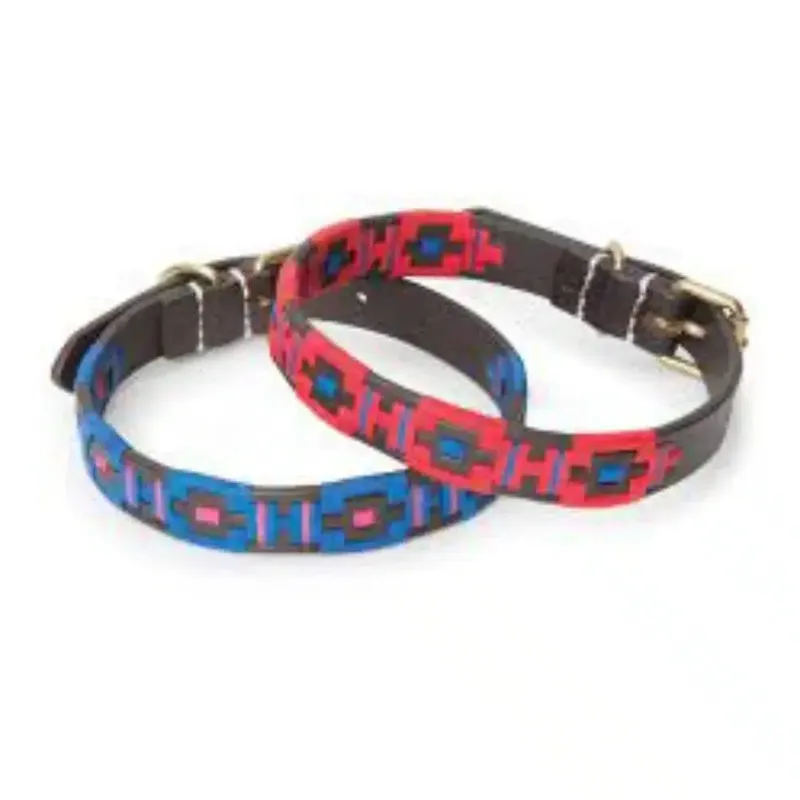 Shires Criollo Polo Dog Collar - Red/Blue