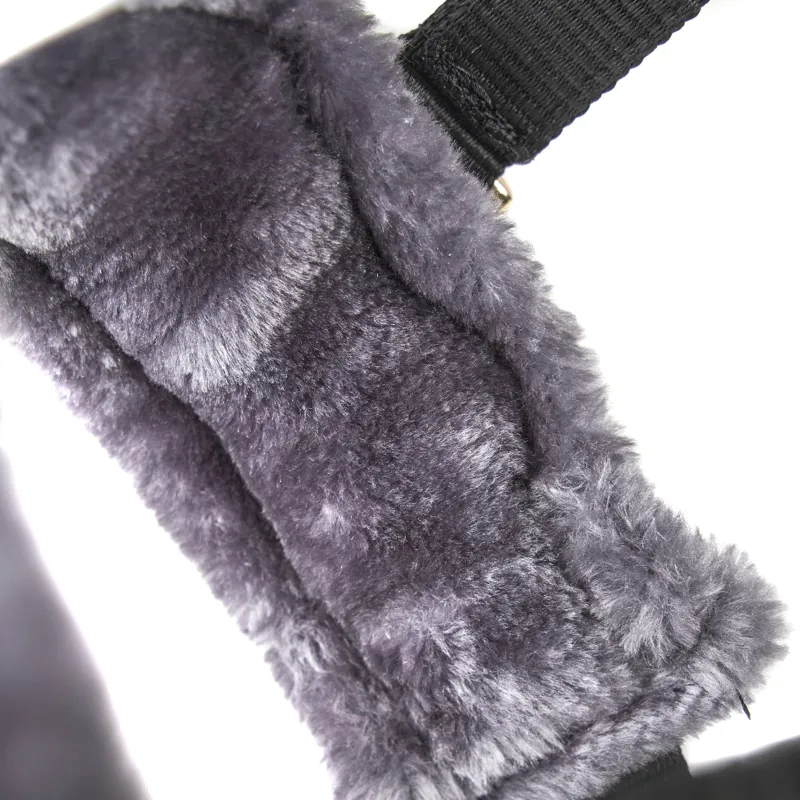 Shires Fleece Lined Lunge Cavesson - Black-4